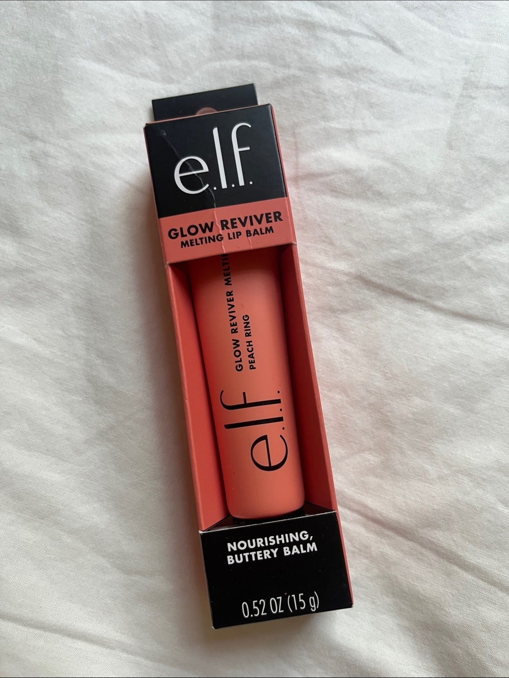 NEW Elf Glow Reviver Melting Lip Gloss in Peach Ring